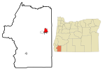 Josephine County Oregon Incorporated and Unincorporated areas Grants Pass Highlighted